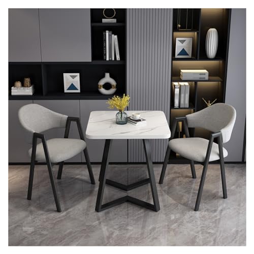 XONJEMU Office Reception Room Club Table,Negotiation Table,Meeting Table,Coffee Table and Chair Set,Office Conference Tables,Space Saving Furniture,Round Table and 2 Chairs,Reception Room,Small Room, von XONJEMU