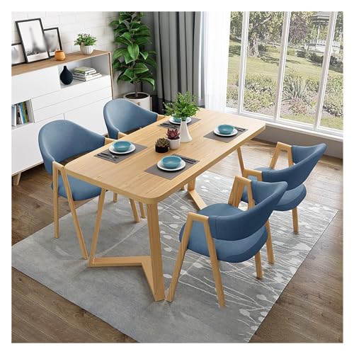 XONJEMU Office Reception Room Club Table,Negotiation Table,Meeting Table with Chairs,Reception Table and Chair Combination,Dining Table Set,Tables and Chairs for Reception for Dining Room,Kitchen, von XONJEMU