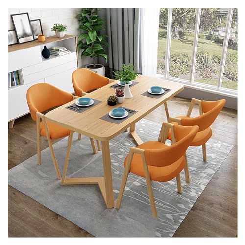 XONJEMU Office Reception Room Club Table,Negotiation Table,Meeting Table with Chairs,Reception Table and Chair Combination,Dining Table Set,Tables and Chairs for Reception for Dining Room,Kitchen, von XONJEMU