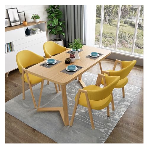XONJEMU Office Reception Room Club Table,Negotiation Table,Meeting Table with Chairs,Reception Table and Chair Combination,Dining Table Set,Tables and Chairs for Reception for Dining Room,Kitchen, von XONJEMU