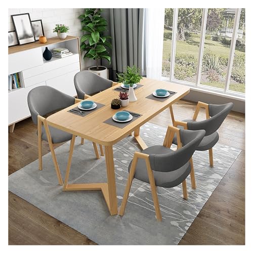 XONJEMU Office Reception Room Club Table,Negotiation Table,Meeting Table with Chairs,Reception Table and Chair Combination,Dining Table Set,Tables and Chairs for Reception for Dining Room,Kitchen, von XONJEMU