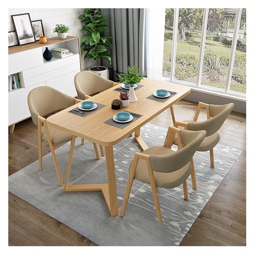 XONJEMU Office Reception Room Club Table,Negotiation Table,Meeting Table with Chairs,Reception Table and Chair Combination,Dining Table Set,Tables and Chairs for Reception for Dining Room,Kitchen, von XONJEMU