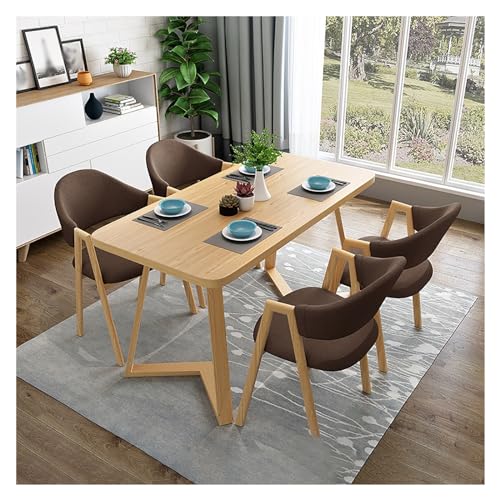 XONJEMU Office Reception Room Club Table,Negotiation Table,Meeting Table with Chairs,Reception Table and Chair Combination,Dining Table Set,Tables and Chairs for Reception for Dining Room,Kitchen, von XONJEMU