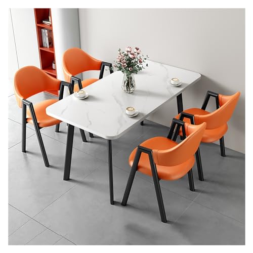 XONJEMU Office Reception Room Club Table,Reception Table and Chair Combination,Dining Table with 4 Chairs Set,Negotiation Table,Table and Four Chairs,Meetings Small Round Tables,Meeting Table, von XONJEMU