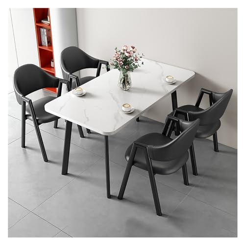 XONJEMU Office Reception Room Club Table,Reception Table and Chair Combination,Dining Table with 4 Chairs Set,Negotiation Table,Table and Four Chairs,Meetings Small Round Tables,Meeting Table, von XONJEMU
