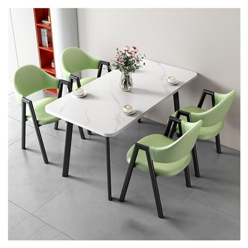 XONJEMU Office Reception Room Club Table,Reception Table and Chair Combination,Dining Table with 4 Chairs Set,Negotiation Table,Table and Four Chairs,Meetings Small Round Tables,Meeting Table, von XONJEMU