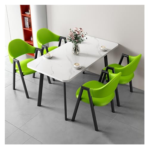 XONJEMU Office Reception Room Club Table,Reception Table and Chair Combination,Dining Table with 4 Chairs Set,Negotiation Table,Table and Four Chairs,Meetings Small Round Tables,Meeting Table, von XONJEMU