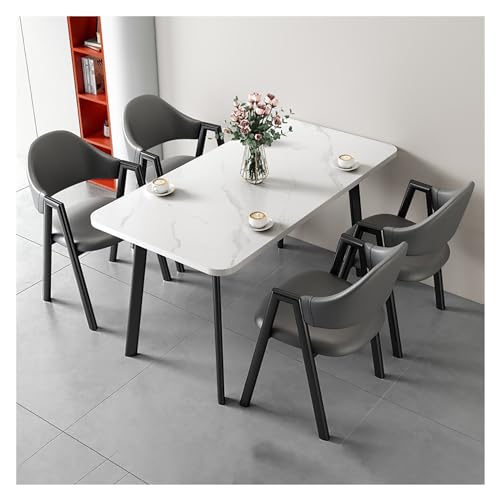 XONJEMU Office Reception Room Club Table,Reception Table and Chair Combination,Dining Table with 4 Chairs Set,Negotiation Table,Table and Four Chairs,Meetings Small Round Tables,Meeting Table, von XONJEMU
