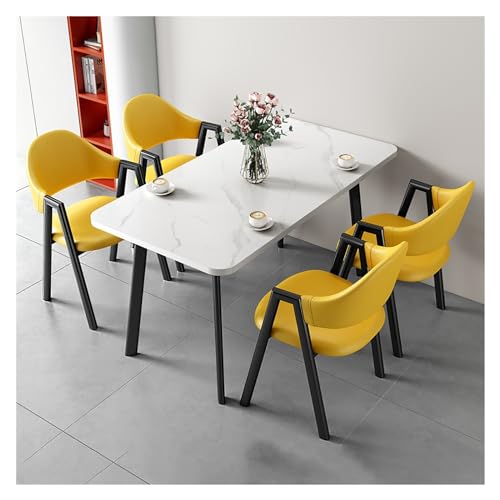 XONJEMU Office Reception Room Club Table,Reception Table and Chair Combination,Dining Table with 4 Chairs Set,Negotiation Table,Table and Four Chairs,Meetings Small Round Tables,Meeting Table, von XONJEMU