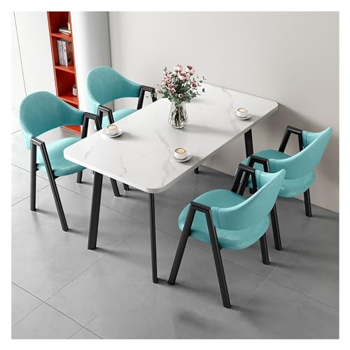 XONJEMU Office Reception Room Club Table,Reception Table and Chair Combination,Dining Table with 4 Chairs Set,Negotiation Table,Table and Four Chairs,Meetings Small Round Tables,Meeting Table, von XONJEMU