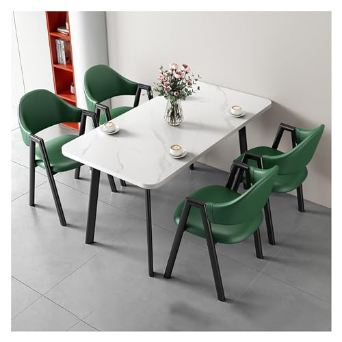 XONJEMU Office Reception Room Club Table,Reception Table and Chair Combination,Dining Table with 4 Chairs Set,Negotiation Table,Table and Four Chairs,Meetings Small Round Tables,Meeting Table, von XONJEMU
