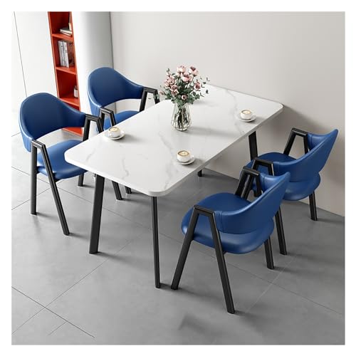 XONJEMU Office Reception Room Club Table,Reception Table and Chair Combination,Dining Table with 4 Chairs Set,Negotiation Table,Table and Four Chairs,Meetings Small Round Tables,Meeting Table, von XONJEMU