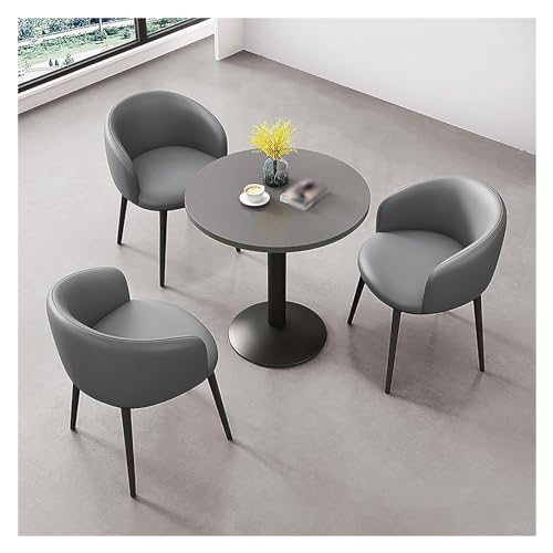 XONJEMU Office Reception Room Club Table,Round Dining Table with 3 Chairs Set,Coffee Table and Chair Set,Negotiating Table,Conference Table,Round,Space-Saving Furniture,Table and Four Chairs,for XONJEMU Office Reception Room Club Table,Round Dining Table with 3 Chairs Set,Coffee Table and Chair Set,Negotiating Table,Conference Table,Round,Space-Saving Furniture,Table and Four Chairs,for von XONJEMU