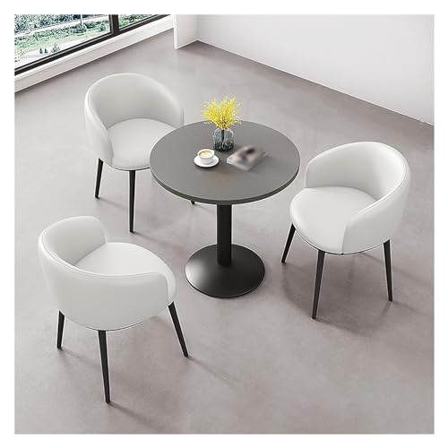 XONJEMU Office Reception Room Club Table,Round Dining Table with 3 Chairs Set,Coffee Table and Chair Set,Negotiating Table,Conference Table,Round,Space-Saving Furniture,Table and Four Chairs,for XONJEMU Office Reception Room Club Table,Round Dining Table with 3 Chairs Set,Coffee Table and Chair Set,Negotiating Table,Conference Table,Round,Space-Saving Furniture,Table and Four Chairs,for von XONJEMU