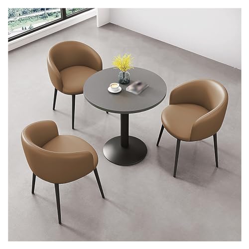 XONJEMU Office Reception Room Club Table,Round Dining Table with 3 Chairs Set,Coffee Table and Chair Set,Negotiating Table,Conference Table,Round,Space-Saving Furniture,Table and Four Chairs,for XONJEMU Office Reception Room Club Table,Round Dining Table with 3 Chairs Set,Coffee Table and Chair Set,Negotiating Table,Conference Table,Round,Space-Saving Furniture,Table and Four Chairs,for von XONJEMU