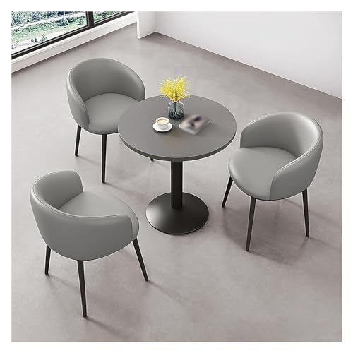 XONJEMU Office Reception Room Club Table,Round Dining Table with 3 Chairs Set,Coffee Table and Chair Set,Negotiating Table,Conference Table,Round,Space-Saving Furniture,Table and Four Chairs,for XONJEMU Office Reception Room Club Table,Round Dining Table with 3 Chairs Set,Coffee Table and Chair Set,Negotiating Table,Conference Table,Round,Space-Saving Furniture,Table and Four Chairs,for von XONJEMU