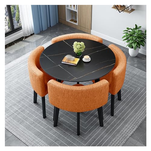 XONJEMU Office Reception Room Club Table,Round Sales Tables,Negotiation Table,Small Round Tables,Conference Tables,Coffee Table and Chair Set,Small Conference Room Tables,1 Table,4 Chairs,Space von XONJEMU