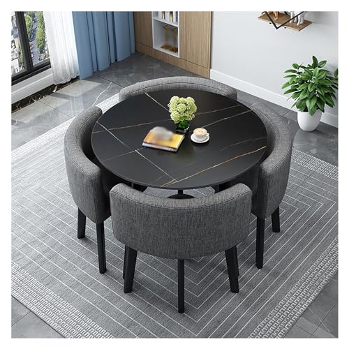 XONJEMU Office Reception Room Club Table,Round Sales Tables,Negotiation Table,Small Round Tables,Conference Tables,Coffee Table and Chair Set,Small Conference Room Tables,1 Table,4 Chairs,Space von XONJEMU