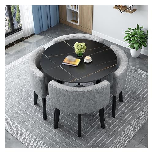 XONJEMU Office Reception Room Club Table,Round Sales Tables,Negotiation Table,Small Round Tables,Conference Tables,Coffee Table and Chair Set,Small Conference Room Tables,1 Table,4 Chairs,Space von XONJEMU