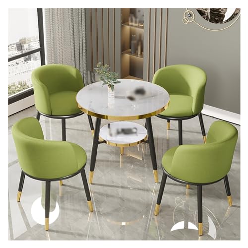 XONJEMU Office Round Meeting Table,Office Table and Chair Set Reception Coffee Table,Reception Table and Chair Combination,Negotiation Table Meetings Small Tables,for Dining Room,Kitchen,Living Room, von XONJEMU
