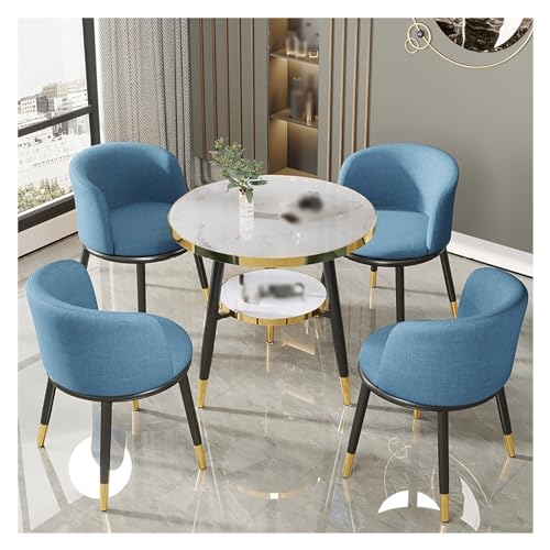 XONJEMU Office Round Meeting Table,Office Table and Chair Set Reception Coffee Table,Reception Table and Chair Combination,Negotiation Table Meetings Small Tables,for Dining Room,Kitchen,Living Room, von XONJEMU