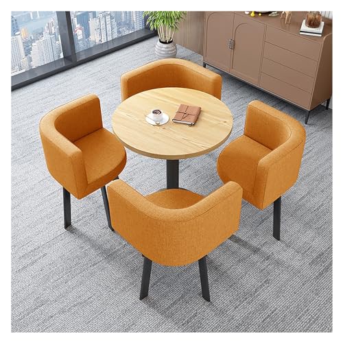 XONJEMU Office Table and Chair Set Reception Coffee Table,Reception Table and Chair Combination,Tables and Chairs for Reception,Coffee Table and Chair Set,for Dining Room,Kitchen,Living Room 60/70 cm von XONJEMU