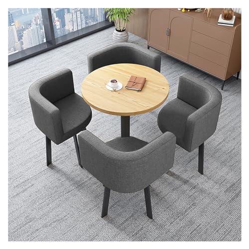 XONJEMU Office Table and Chair Set Reception Coffee Table,Reception Table and Chair Combination,Tables and Chairs for Reception,Coffee Table and Chair Set,for Dining Room,Kitchen,Living Room 60/70 cm von XONJEMU