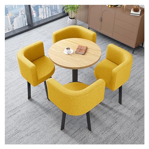 XONJEMU Office Table and Chair Set Reception Coffee Table,Reception Table and Chair Combination,Tables and Chairs for Reception,Coffee Table and Chair Set,for Dining Room,Kitchen,Living Room 60/70 cm von XONJEMU