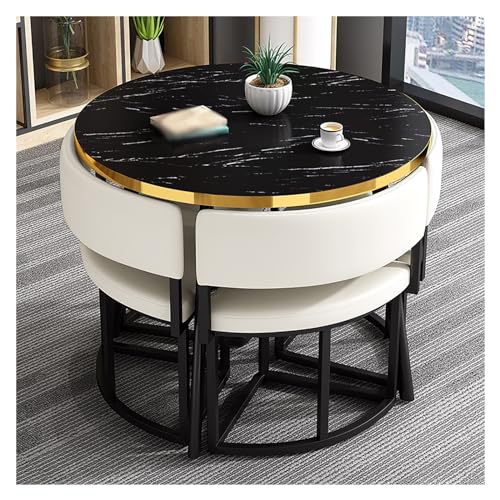 XONJEMU Round Conference Table,Dining Table,Office Reception Room,Club Table,Coffee Table and Chair Set,Office Conference Tables,Negotiating Table,Round Table and Four Chairs,Meeting Table,Small von XONJEMU