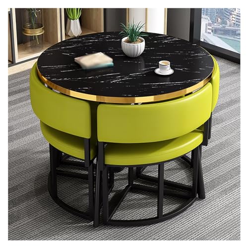 XONJEMU Round Conference Table,Dining Table,Office Reception Room,Club Table,Coffee Table and Chair Set,Office Conference Tables,Negotiating Table,Round Table and Four Chairs,Meeting Table,Small von XONJEMU