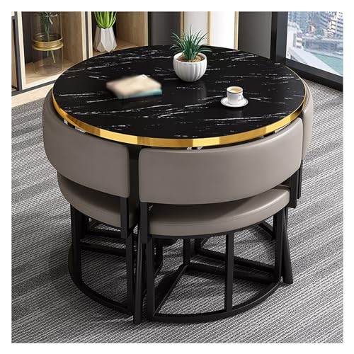 XONJEMU Round Conference Table,Dining Table,Office Reception Room,Club Table,Coffee Table and Chair Set,Office Conference Tables,Negotiating Table,Round Table and Four Chairs,Meeting Table,Small von XONJEMU