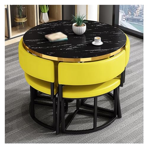 XONJEMU Round Conference Table,Dining Table,Office Reception Room,Club Table,Coffee Table and Chair Set,Office Conference Tables,Negotiating Table,Round Table and Four Chairs,Meeting Table,Small von XONJEMU