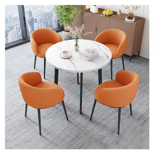 XONJEMU Round Conference Table Dining Set Dining Table with 4 Chairs,Dining Table with 4 Chairs Set,Negotiating Table,Conference Table,Leisure Coffee Table Set,Space-Saving Balcony Dining Table Set XONJEMU Round Conference Table Dining Set Dining Table with 4 Chairs,Dining Table with 4 Chairs Set,Negotiating Table,Conference Table,Leisure Coffee Table Set,Space-Saving Balcony Dining Table Set von XONJEMU