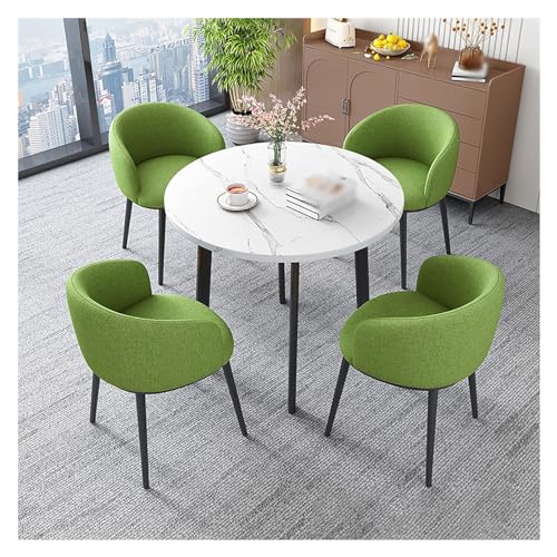 XONJEMU Round Conference Table Dining Set Dining Table with 4 Chairs,Dining Table with 4 Chairs Set,Negotiating Table,Conference Table,Leisure Coffee Table Set,Space-Saving Balcony Dining Table Set XONJEMU Round Conference Table Dining Set Dining Table with 4 Chairs,Dining Table with 4 Chairs Set,Negotiating Table,Conference Table,Leisure Coffee Table Set,Space-Saving Balcony Dining Table Set von XONJEMU