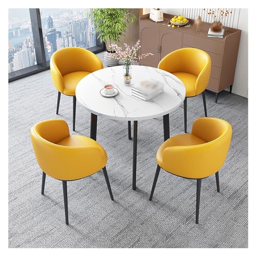 XONJEMU Round Conference Table Dining Set Dining Table with 4 Chairs,Dining Table with 4 Chairs Set,Negotiation Table,Conference Table,Leisure Coffee Table Set,Space-Saving Balcony Dining Table Set XONJEMU Round Conference Table Dining Set Dining Table with 4 Chairs,Dining Table with 4 Chairs Set,Negotiation Table,Conference Table,Leisure Coffee Table Set,Space-Saving Balcony Dining Table Set von XONJEMU