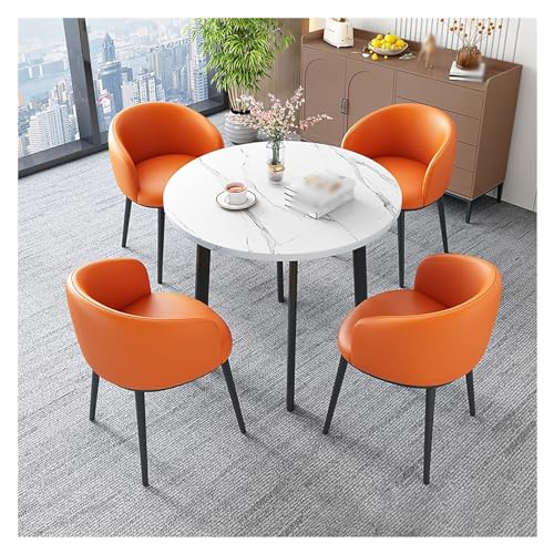 XONJEMU Round Conference Table Dining Set Dining Table with 4 Chairs,Dining Table with 4 Chairs Set,Negotiation Table,Conference Table,Leisure Coffee Table Set,Space-Saving Balcony Dining Table Set XONJEMU Round Conference Table Dining Set Dining Table with 4 Chairs,Dining Table with 4 Chairs Set,Negotiation Table,Conference Table,Leisure Coffee Table Set,Space-Saving Balcony Dining Table Set von XONJEMU