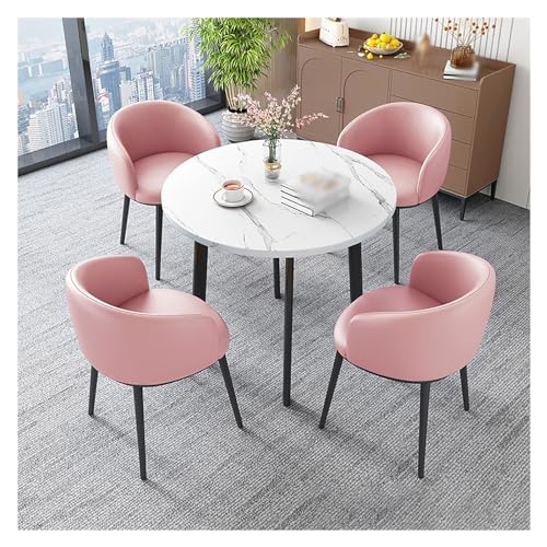 XONJEMU Round Conference Table Dining Set Dining Table with 4 Chairs,Dining Table with 4 Chairs Set,Negotiation Table,Conference Table,Leisure Coffee Table Set,Space-Saving Balcony Dining Table Set XONJEMU Round Conference Table Dining Set Dining Table with 4 Chairs,Dining Table with 4 Chairs Set,Negotiation Table,Conference Table,Leisure Coffee Table Set,Space-Saving Balcony Dining Table Set von XONJEMU