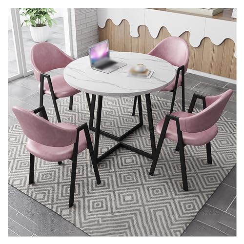 XONJEMU Round Dining Room Table Set,Table for Dining Room,Kitchen Breakfast Bar Table and Chair Set,Office Reception Round Table,Space-Saving 4-Seater Table,Cafe,Balcony,Living Room,Dining Table for XONJEMU Round Dining Room Table Set,Table for Dining Room,Kitchen Breakfast Bar Table and Chair Set,Office Reception Round Table,Space-Saving 4-Seater Table,Cafe,Balcony,Living Room,Dining Table for von XONJEMU