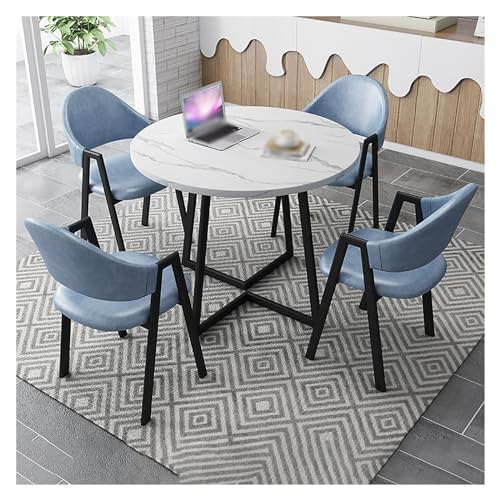 XONJEMU Round Dining Room Table Set,Table for Dining Room,Kitchen Breakfast Bar Table and Chair Set,Office Reception Round Table,Space-Saving 4-Seater Table,Cafe,Balcony,Living Room,Dining Table for XONJEMU Round Dining Room Table Set,Table for Dining Room,Kitchen Breakfast Bar Table and Chair Set,Office Reception Round Table,Space-Saving 4-Seater Table,Cafe,Balcony,Living Room,Dining Table for von XONJEMU