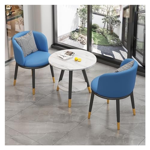XONJEMU Round Dining Table with 2 Chairs Set,60 cm Reception Table and Chair Combination,Meetings Small Round Tables,Negotiation Table,Space-Saving,for Dining Room,Kitchen,Restaurant and Living Room XONJEMU Round Dining Table with 2 Chairs Set,60 cm Reception Table and Chair Combination,Meetings Small Round Tables,Negotiation Table,Space-Saving,for Dining Room,Kitchen,Restaurant and Living Room von XONJEMU