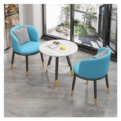 XONJEMU Round Dining Table with 2 Chairs Set,60 cm Reception Table and Chair Combination,Meetings Small Round Tables,Negotiation Table,Space-Saving,for Dining Room,Kitchen,Restaurant and Living Room XONJEMU Round Dining Table with 2 Chairs Set,60 cm Reception Table and Chair Combination,Meetings Small Round Tables,Negotiation Table,Space-Saving,for Dining Room,Kitchen,Restaurant and Living Room von XONJEMU