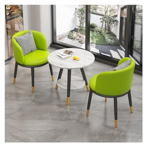XONJEMU Round Dining Table with 2 Chairs Set,60 cm Reception Table and Chair Combination,Meetings Small Round Tables,Negotiation Table,Space-Saving,for Dining Room,Kitchen,Restaurant and Living Room XONJEMU Round Dining Table with 2 Chairs Set,60 cm Reception Table and Chair Combination,Meetings Small Round Tables,Negotiation Table,Space-Saving,for Dining Room,Kitchen,Restaurant and Living Room von XONJEMU