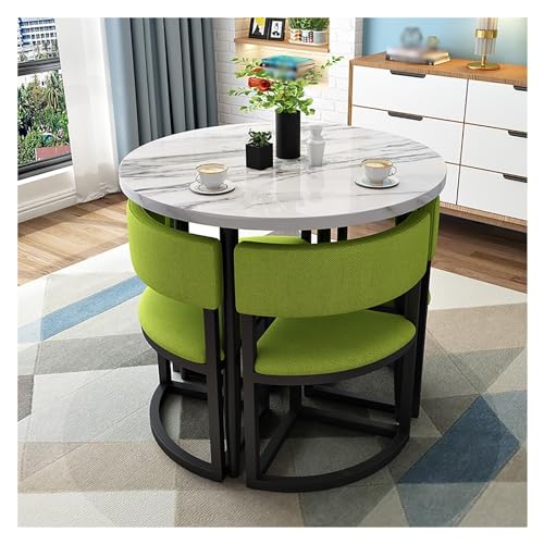 XONJEMU Round Dining Table with 4 Chairs,Office Reception Room Club Table,Meeting Table with Chairs,Meeting Table,Office Table and Chair Set Reception Coffee Table,for Dining Room and Kitchen 80 cm XONJEMU Round Dining Table with 4 Chairs,Office Reception Room Club Table,Meeting Table with Chairs,Meeting Table,Office Table and Chair Set Reception Coffee Table,for Dining Room and Kitchen 80 cm von XONJEMU