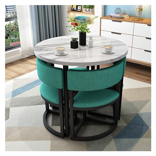 XONJEMU Round Dining Table with 4 Chairs,Office Reception Room Club Table,Meeting Table with Chairs,Meeting Table,Office Table and Chair Set Reception Coffee Table,for Dining Room and Kitchen 80 cm XONJEMU Round Dining Table with 4 Chairs,Office Reception Room Club Table,Meeting Table with Chairs,Meeting Table,Office Table and Chair Set Reception Coffee Table,for Dining Room and Kitchen 80 cm von XONJEMU