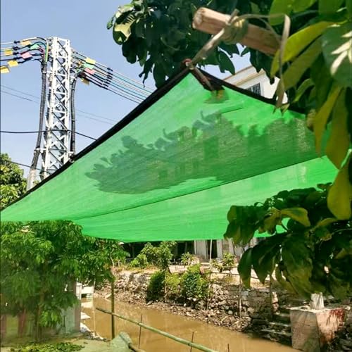 XONJEMU Sonnenschutztuch für Gewächshäuser mit Ösen,grün,Schattennetz für den Garten,Schattennetz für Gartenpflanzen,Schattennetz für die Terrasse (1.5 x 3m (4.9 x 9.8Fuß) von XONJEMU