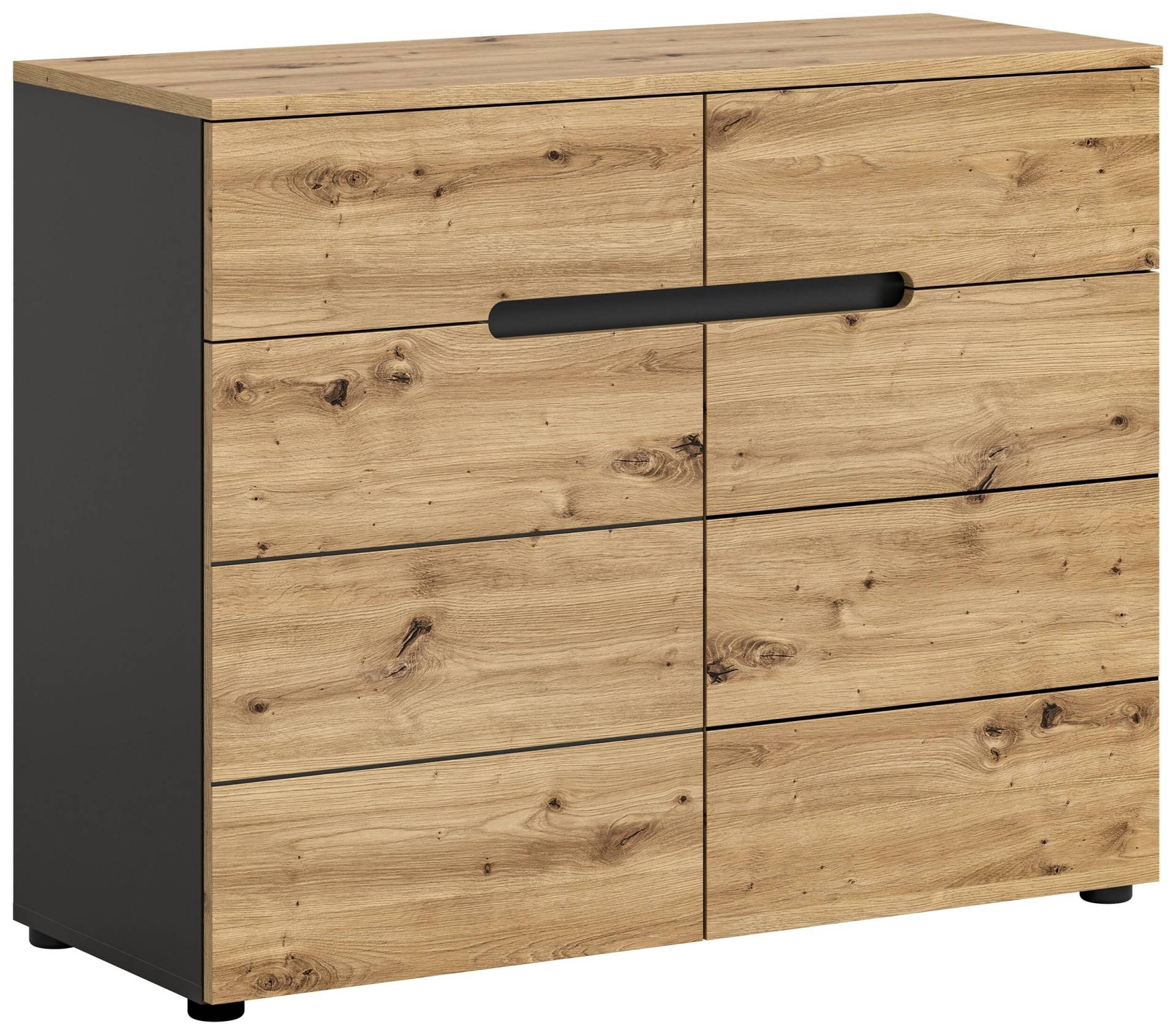 Kommode Canu Basaltgrau Artisan-Stil FSC-zertifiziert 100x81x40 cm Kommode Canu Basaltgrau Artisan-Stil FSC-zertifiziert 100x81x40 cm von XONOX Home