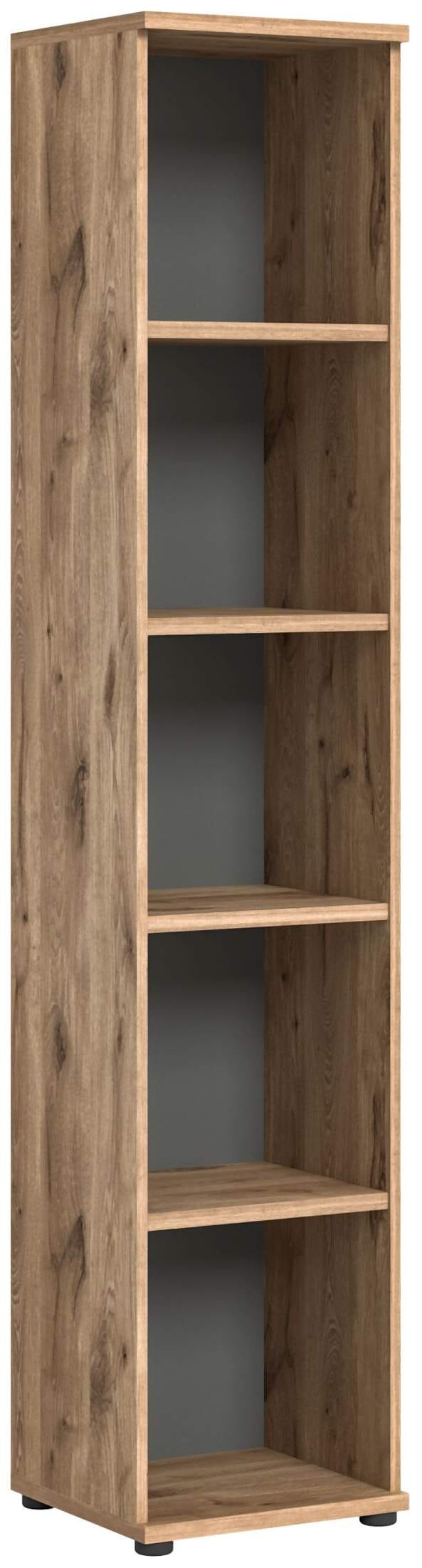 Regal Büroregal MASON 200x40 cm in Nox Eiche und Basalt grau von XONOX Home