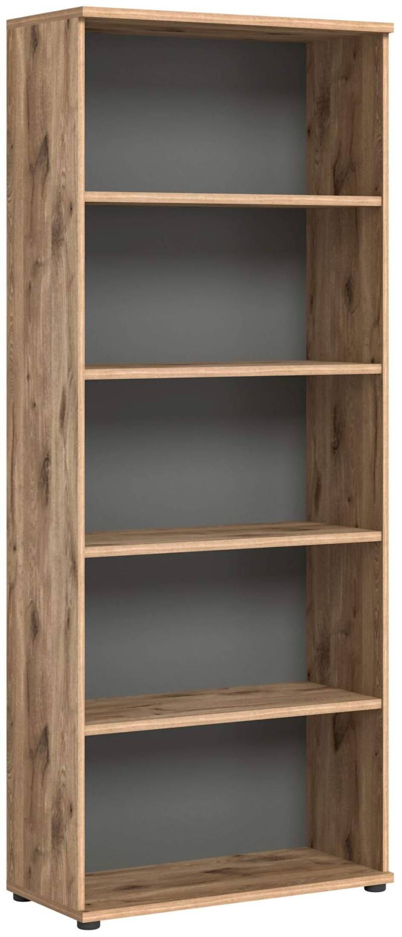 Regal Büroregal MASON 200x80 cm in Nox Eiche und Basalt grau von XONOX Home