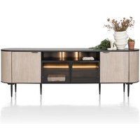XOOON Aramon Sideboard inkl. 2 Türen + 2 Glastüren mit LED Metall/HPL XOOON Aramon Sideboard inkl. 2 Türen + 2 Glastüren mit LED Metall/HPL von XOOON