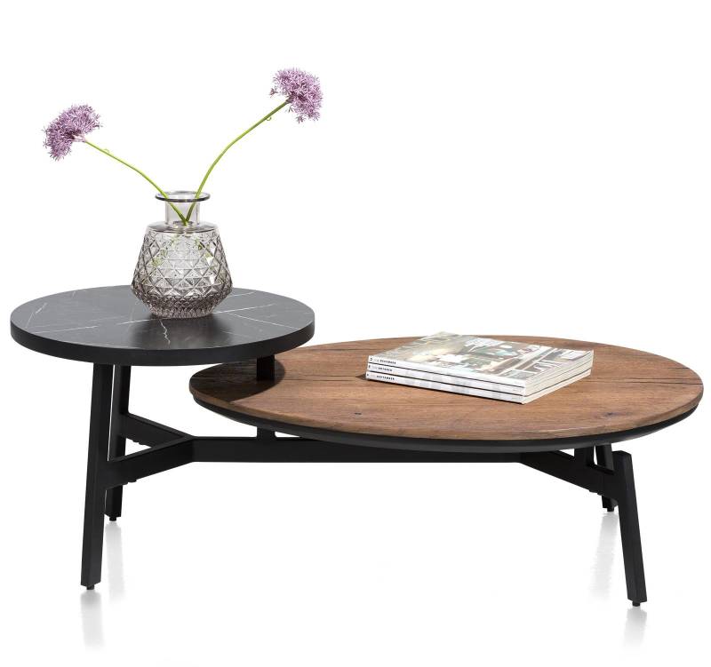 XOOON Couchtisch Halmstad in choco brown / Marmoroptik von XOOON